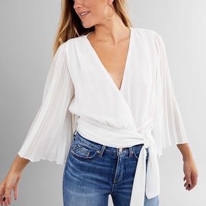 Cream wrap top